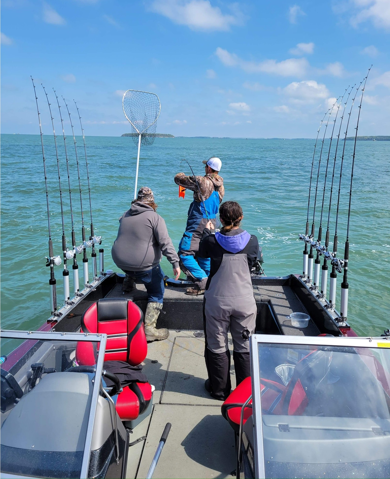 Lake Erie walleye trolling spread